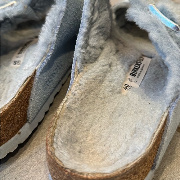 Birkenstock Arizona Shearling Lined Suede Slip On Sandals for Cozy Size 9-9.5 - Picture 8 of 13